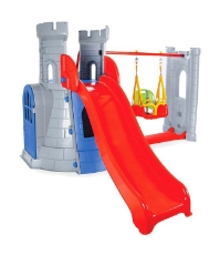 Imagine Centru de joaca Castle Slide and Swing Set grey