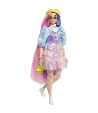 Imagine Papusa Barbie Extra Style Beanie GVR05 cu figurina si accesorii