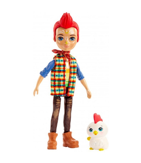 Imagine Papusa Enchantimals Redward Rooster cu figurina Cluck