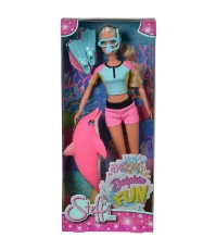 Imagine Papusa Steffi Love Dolphin Fun 29 cm cu delfin si accesorii