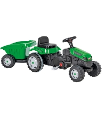 Imagine Tractor cu pedale si remorca Active with Trailer 07-316 green