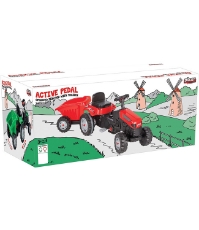 Imagine Tractor cu pedale si remorca Active with Trailer 07-316 green