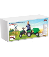 Imagine Tractor cu pedale si remorca Active with Trailer 07-316 green