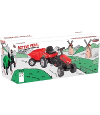 Imagine Tractor cu pedale si remorca Active with Trailer 07-316 red