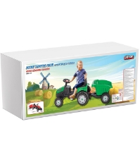 Imagine Tractor cu pedale si remorca Active with Trailer 07-316 red