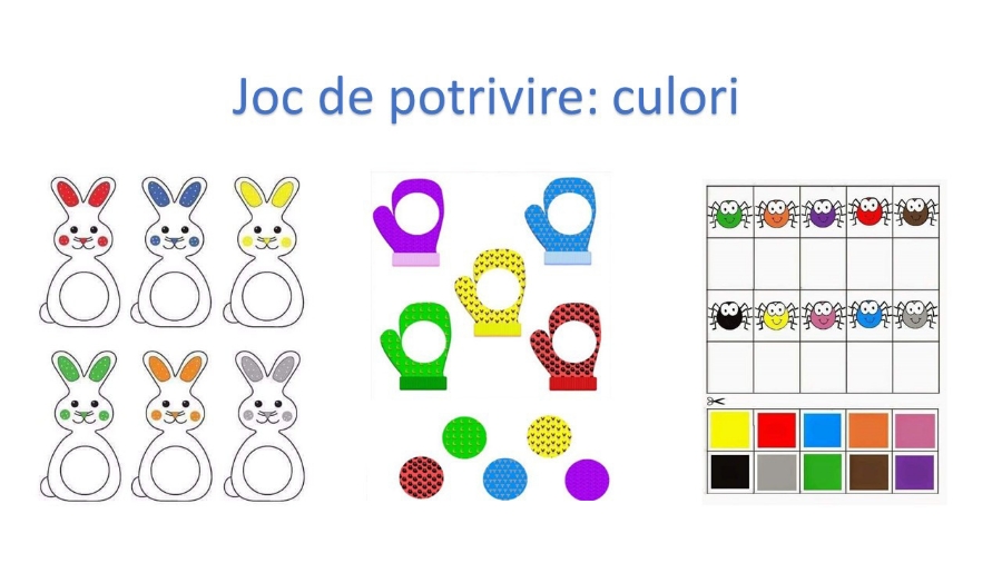 Fise de activitati - Joc de potrivire - culori