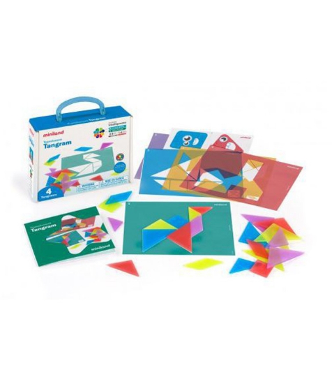 Imagine Joc creativ Tangram traditional cu piese translucide