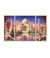 Imagine Kit Pictura pe numere Taj Mahalmemorialul Iubirii Eterne, 3 tablouri