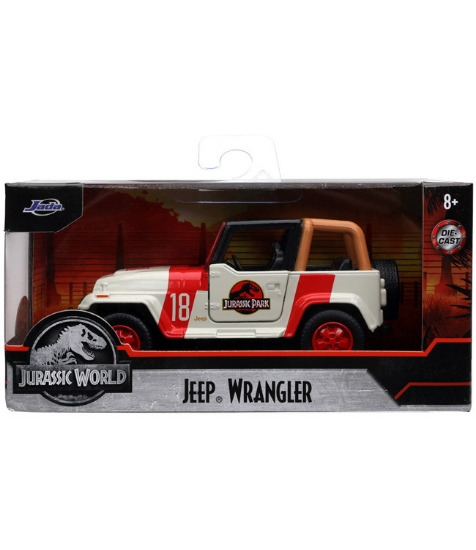 Imagine Jurassik Park masinuta metalica Jeep Wrangler scara 1:32