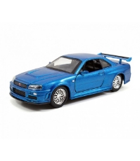 Imagine Set masinute metalice Fast & Furious Brian Nissan Skyline Gt-R(BNR34) scara 1 la 32
