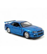 Imagine Set masinute metalice Fast & Furious Brian Nissan Skyline Gt-R(BNR34) scara 1 la 32
