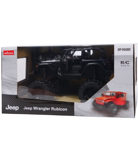 Imagine Masina cu telecomanda Jeep Wrangler JL negru cu scara 1 la 14