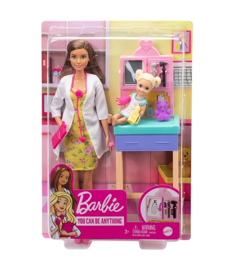 Imagine Barbie Cariere set cu papusa Doctor pediatru satena