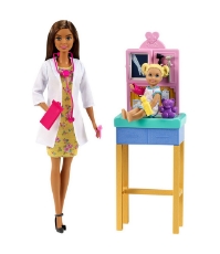 Imagine Barbie Cariere set cu papusa Doctor pediatru satena