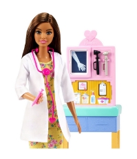 Imagine Barbie Cariere set cu papusa Doctor pediatru satena