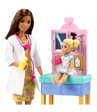 Imagine Barbie Cariere set cu papusa Doctor pediatru satena