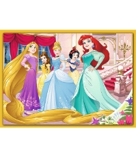 Imagine Puzzle Trefl 4 in 1 Disney Princess -  Ziua Fericita