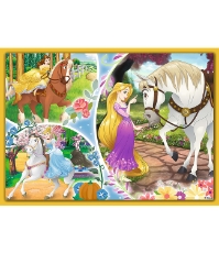 Imagine Puzzle Trefl 4 in 1 Disney Princess -  Ziua Fericita