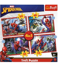 Imagine Puzzle Trefl 4 in 1 Spiderman