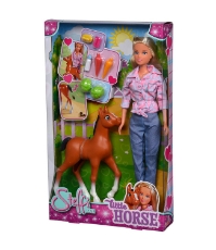 Imagine Papusa Steffi Love Little Horse 29 cm cu figurina si accesorii