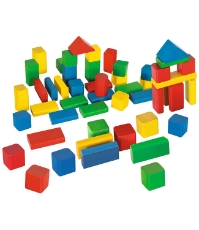 Imagine Jucarie Cuburi in galetusa Coloured Wooden Blocks 50 piese