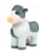 Imagine Tractor Happy Fendt Animal Trailer cu remorca si figurina vaca