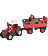 Imagine Tractor Happy Ferguson Animal Trailer cu remorca si figurina