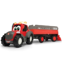 Imagine Tractor Happy Ferguson Animal Trailer cu remorca si figurina