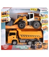 Imagine Set Construction Twin Pack camion basculant MAN si buldozer Liebherr L566 Xpower