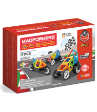 Imagine Set magnetic de construit- Magformers Vehicule, 17 piese