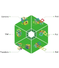 Imagine Set magnetic de construit- Magformers Vehicule, 17 piese