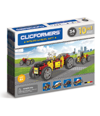 Imagine Set de construit Clicformers- Masini de viteza, set 34 piese