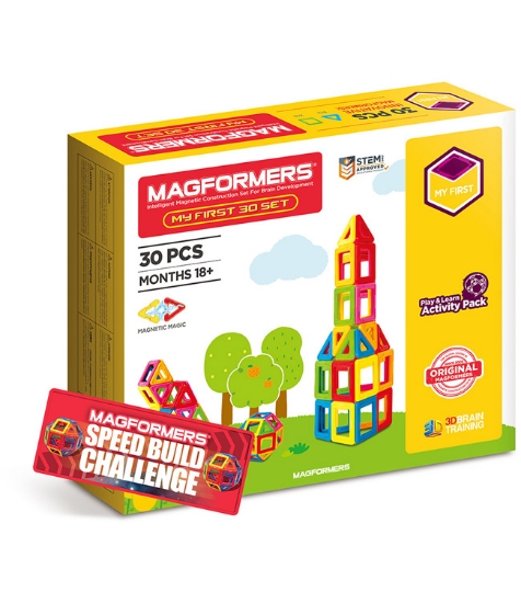 Imagine Set magnetic de construit- Set de baza Magformers, 30 piese