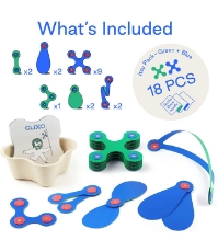 Imagine Set Clixo de construit cu magnet, Itsy pack Blue-Green 18