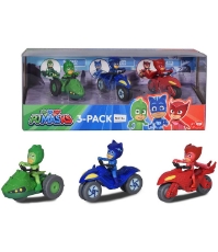 Imagine Eroi in Pijamale set 3 motociclete cu figurina scara 1:64