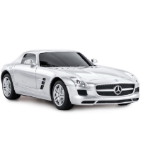 Imagine Masina cu telecomanda Mercedes-Benz SLS AMG argintie scara 1 la 24