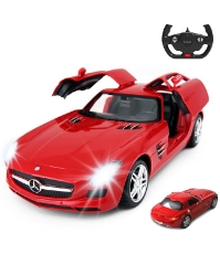 Imagine Masina cu telecomanda Mercedes-Benz SLS rosu scara 1 la 14