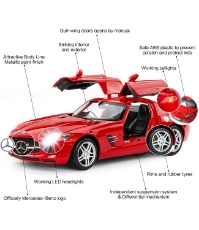 Imagine Masina cu telecomanda Mercedes-Benz SLS rosu scara 1 la 14
