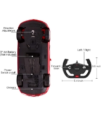 Imagine Masina cu telecomanda Mercedes-Benz SLS rosu scara 1 la 14