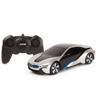 Imagine Masina cu telecomanda BMW I8 argintie scara 1 la 24