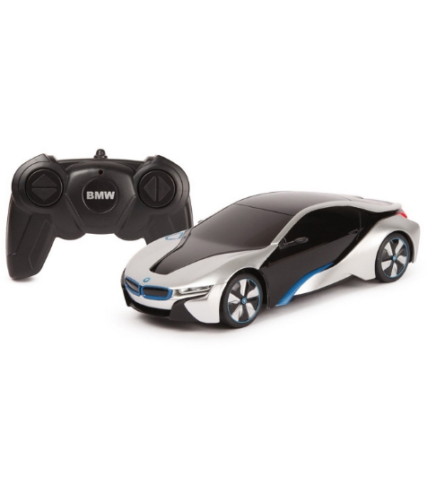 Imagine Masina cu telecomanda BMW I8 argintie scara 1 la 24