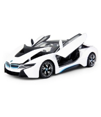 Imagine Masinuta metalica BMW I8 alba scara 1 la 24