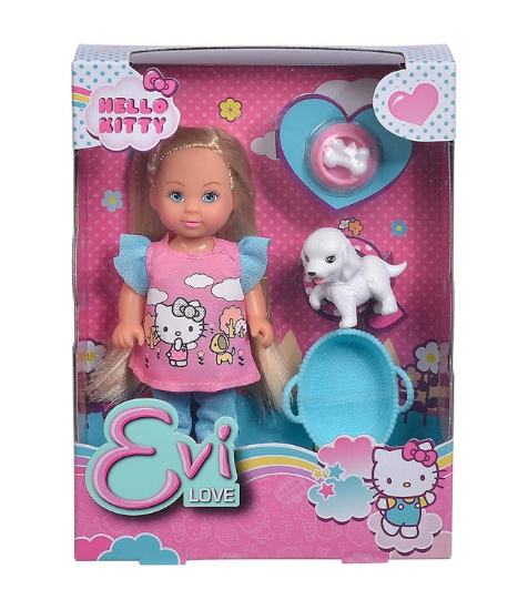 Imagine Evi Hello Kitty papusa cu amimalut catel