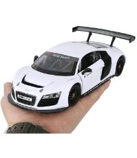 Imagine Masinuta metalica Audi R8 alb scara 1 la 24