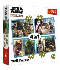 Imagine Puzzle Trefl 4 in 1 Star Wars - Mandalorianul