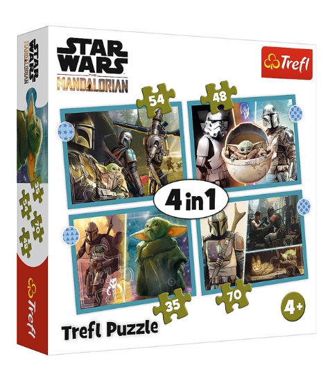 Imagine Puzzle Trefl 4 in 1 Star Wars - Mandalorianul