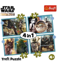 Imagine Puzzle Trefl 4 in 1 Star Wars - Mandalorianul