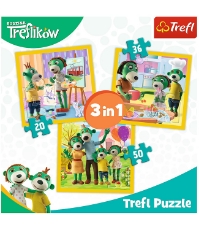Imagine Puzzle Trefl 3In1 Distractie in Familia Trefiliki