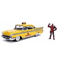 Imagine Yellow Taxi Chevy 1957 Dead Pool scara 1 la 24