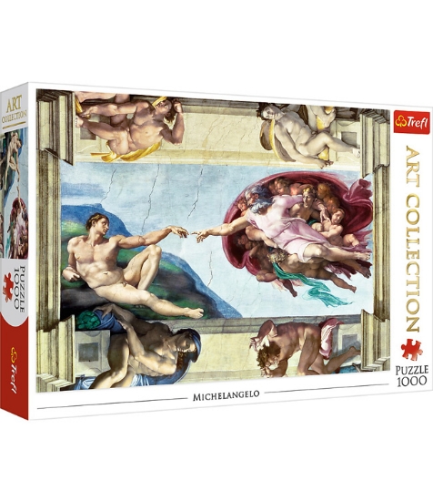Imagine Puzzle Trefl 1000 MIichelangelo,  Creearea lui Adam
